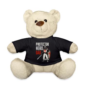 Protector, Hero, Father - Templar - Teddy Bear - black - Front