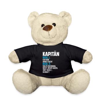 Kapitän Boot Schiff Segeln Segler Segelboot - Teddy - Schwarz - Vorne
