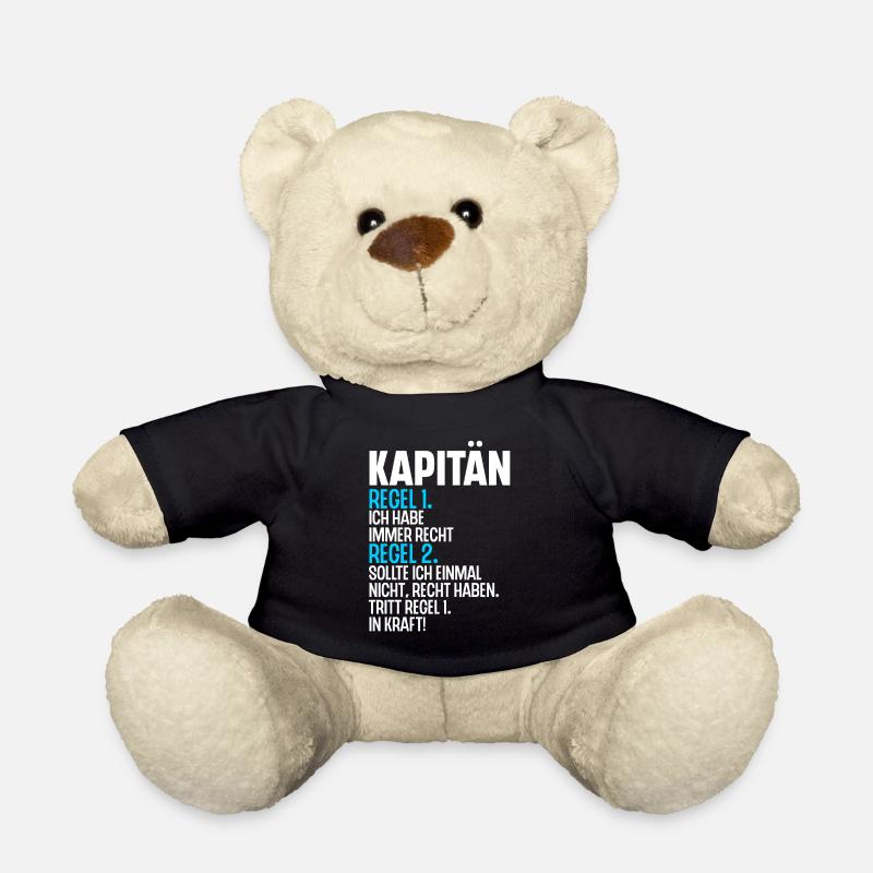 Kapitän Boot Schiff Segeln Segler Segelboot - Teddy - Schwarz