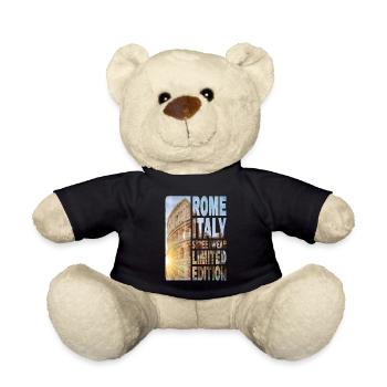 Rome Rome Italy City Skyline Home Love - Teddy Bear - black - Front