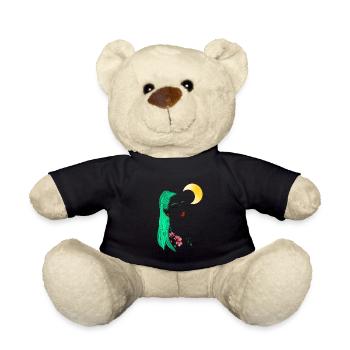 Woman flowers 2 - Teddy Bear - black - Front