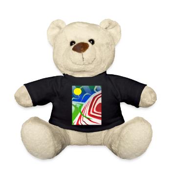 graffiti landscape sunny - Teddy Bear - black - Front