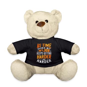 Concrete Finisher Concrete Mixer Construction Pun - Teddy Bear - black - Front