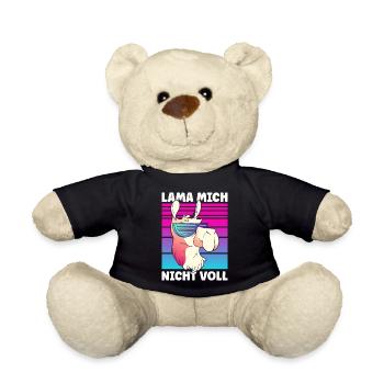 Lama mich nicht voll Lama Spruch Alpaka Sprüche - Teddy - Schwarz - Vorne