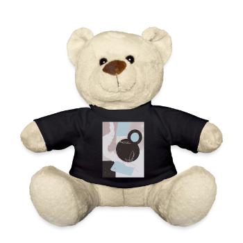 Abstract image - find your love - Teddy Bear - black - Front