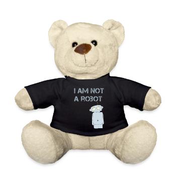 i am not a robot - Teddy - Schwarz - Vorne