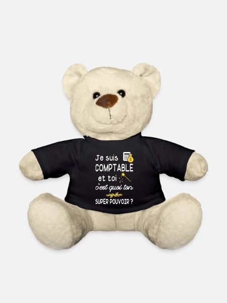 je suis comptable / humour comptable - Nounours - noir