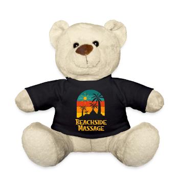Beachside Massage Vacation Holiday Trip Festival - Teddy Bear - black - Front