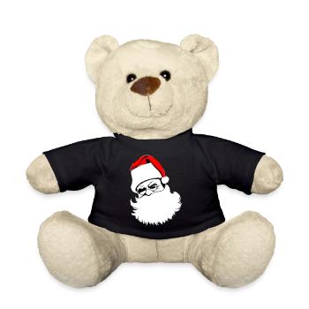 Christmas Hat Santa Claus Christmas Vector - Teddy Bear - black - Front