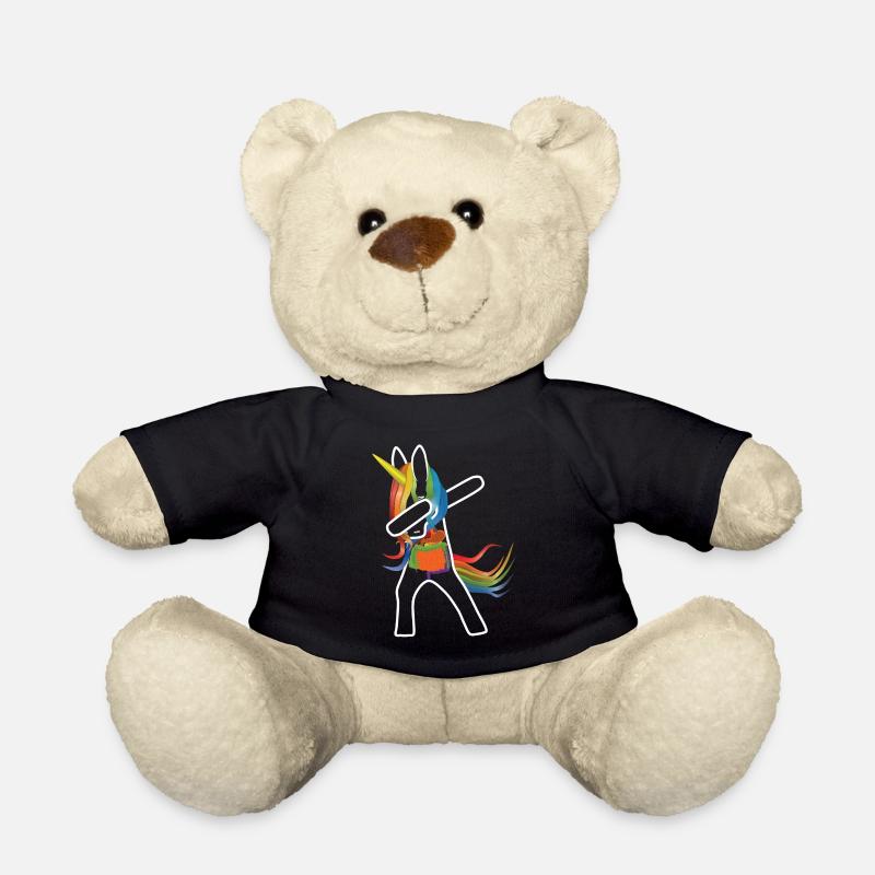 Einhorn dabbing von Innen - Teddy - Schwarz