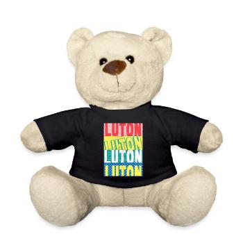 Luton Angleterre Royaume-Uni City Font Skyline Accueil - Nounours - noir - Devant