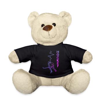 Hockey Heartbeat - Teddy Bear - black - Front