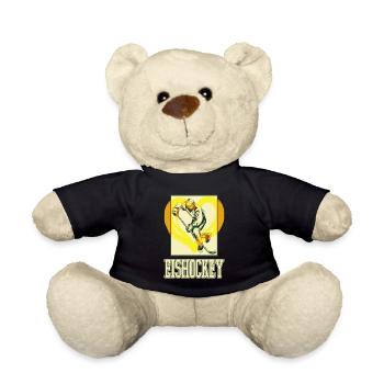 Joueur de hockey sur glace Sport Fan Team Vintage Retro - Nounours - noir - Devant