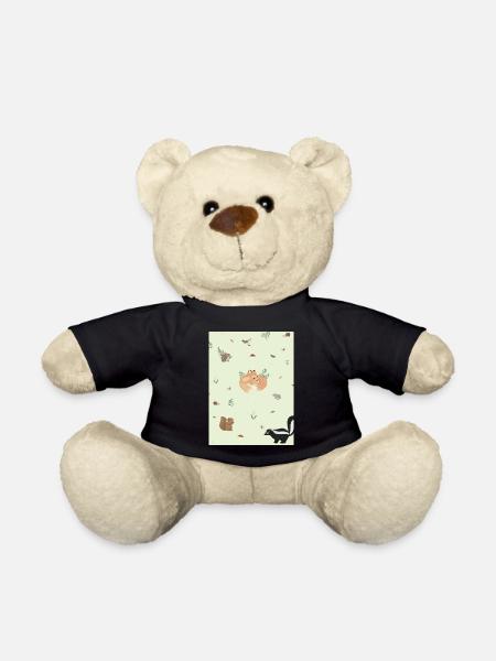 Animaux forêt - Nounours - noir