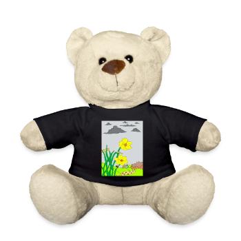 Tableau de fleurs - Nounours - noir - Devant