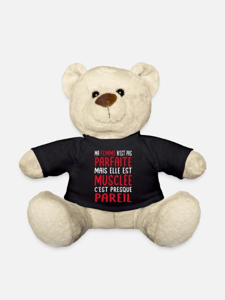 Ma femme pas parfaite mais elle est musclée - Nounours - noir