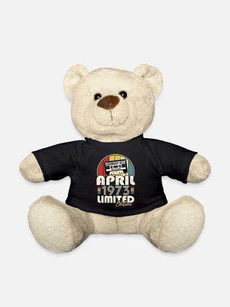 Avril 1973 Vintage Anniversaire Rétro Cadeau - Nounours - noir