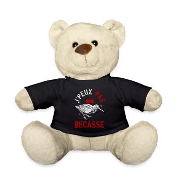 J Peux Pas J Ai Bécasse - Nounours - noir - Devant