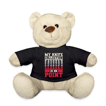 Knife Collector Gift Idea | Collecting knives - Teddy Bear - black - Front