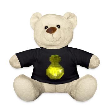 Gelbes sonniges T-Shirt Gothic Hexentrank Flasche - Teddy - Schwarz - Vorne