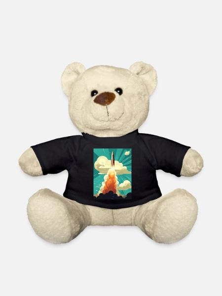 Rocket Launch Raketenstart - Teddy Bear - black