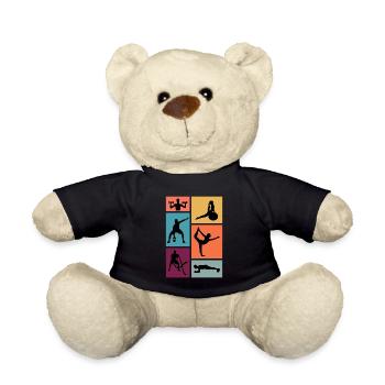Fitness Exercise Workout Gym - Teddy Bear - black - Front