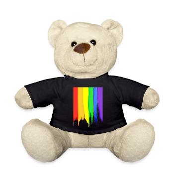 RAINBOW DRIP LGBTQ+ PRIDE - Teddy - Schwarz - Vorne