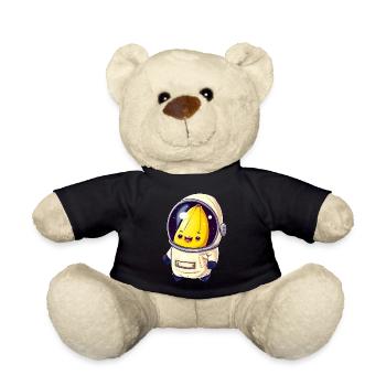 Banana Astronaut Cosmonaut - Teddy Bear - black - Front