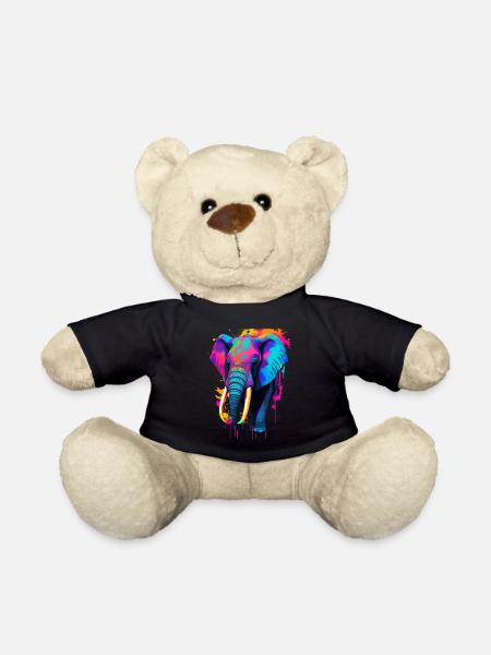 Elefant - Teddy - Schwarz