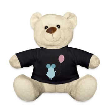 MOUSE HOLDING A BALLOON ILLUSTRATION - Teddy - Schwarz - Vorne