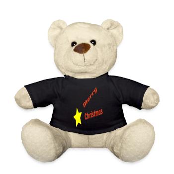 MerryChristmasStar1 - Teddy Bear - black - Front