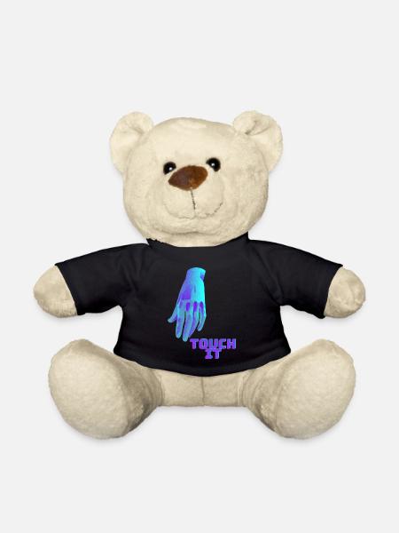 Touch It - blaue Hand - Teddy - Schwarz