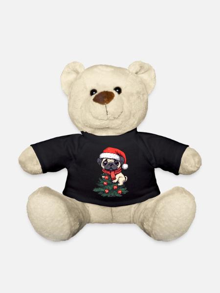 Weihnachts-Mops - Niedlicher Baumwächter - Teddy - Schwarz
