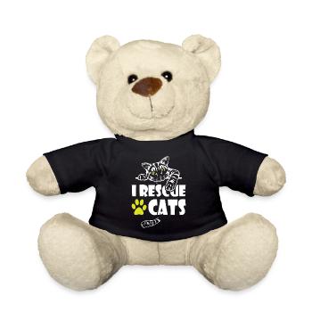 I Rescue Cats - Teddy - Schwarz - Vorne