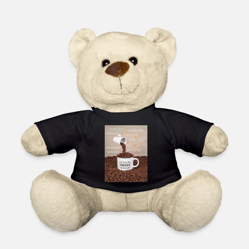 Eine Tasse Kaffee mit Sprüchen - Teddy - Schwarz