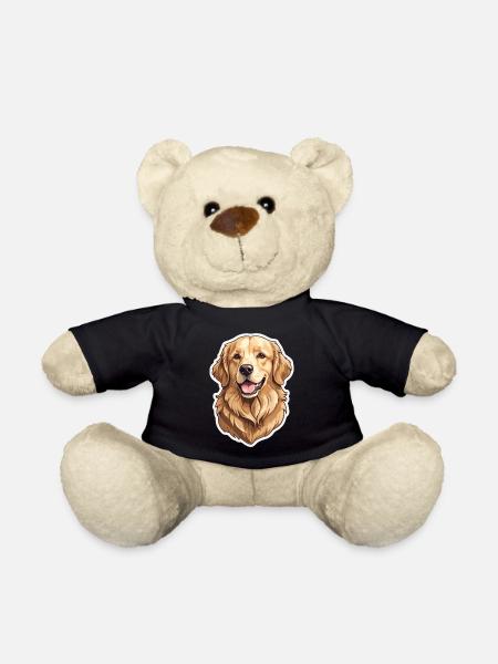Cute Cartoon Golden Retriver - Teddy Bear - black