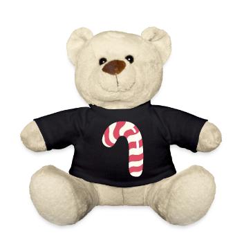 Candy cane - Teddy Bear - black - Front