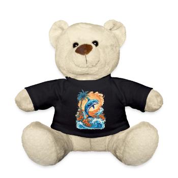 Funny Dolphin - Teddy Bear - black - Front