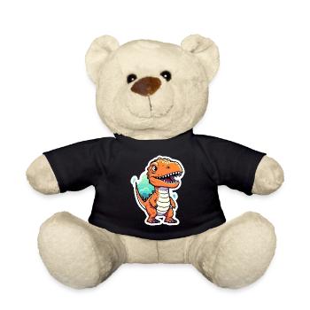 Tyrannosaurus Rex Dinosaur Drawing - Teddy Bear - black - Front