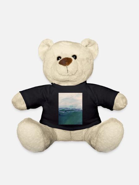 Abstraktes Meer - Teddy - Schwarz