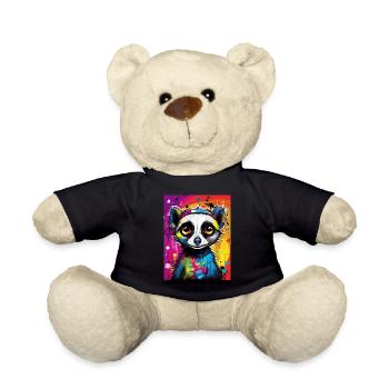 [MB] Verliebtes Erdmännchen: Farbenfrohe Zuneigung - Teddy - Schwarz - Vorne