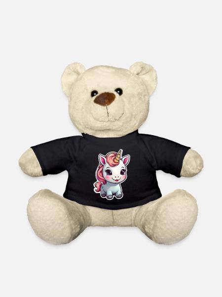 Happy Baby unicorn kawaii style - Teddy - Schwarz
