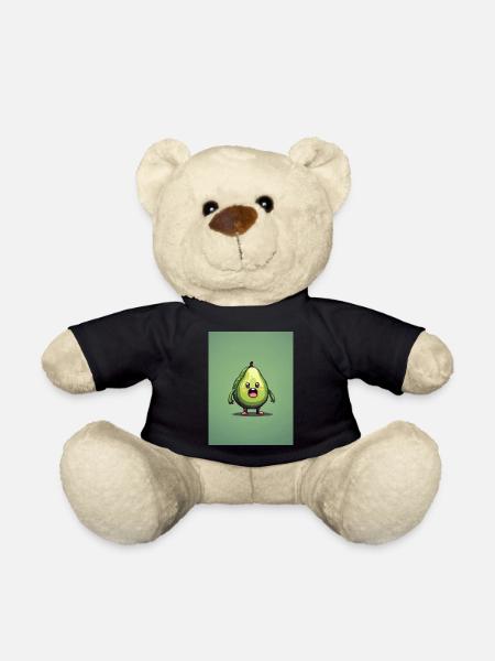 Pixelart Avocado - Teddy - Schwarz