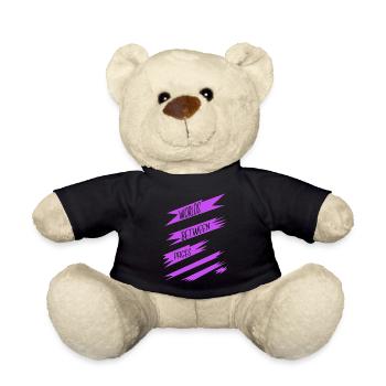 contemporary literature quote statement - Teddy Bear - black - Front