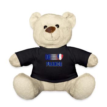 France - Teddy Bear - black - Front