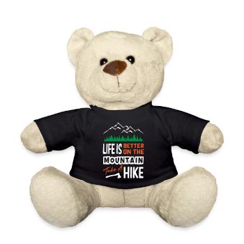 Life Is Better On The Mountain Take A Hike - Teddy Bear - black - Front