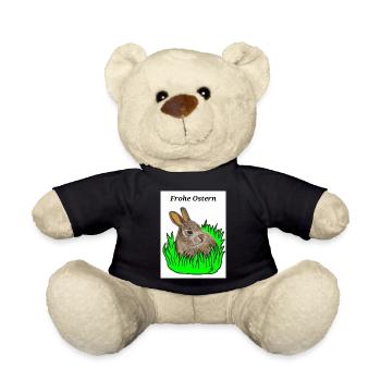 EG Bunny I Animal I Easter Bunny I Easter I Holiday - Teddy Bear - black - Front