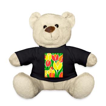 EG Tulpen I Blumen I Tulpenfest I Geschenkidee - Teddy - Schwarz - Vorne