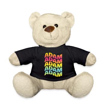 T-Shirt Adam Text Wellentexteffekt - Teddy - Schwarz - Vorne