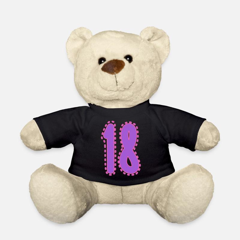 18. 18 JAHRE ALT. 18. JAHRESTAG. 18. GEBURTSTAG. - Teddy - Schwarz